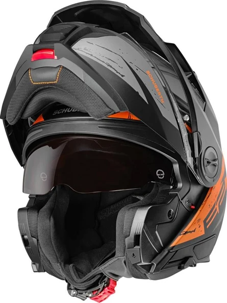 SCHUBERTH E2 EXPLORER ORANGE ÇENE AÇILIR SİPERLİKLİ MOTOSİKLET KASKI - Resim 5