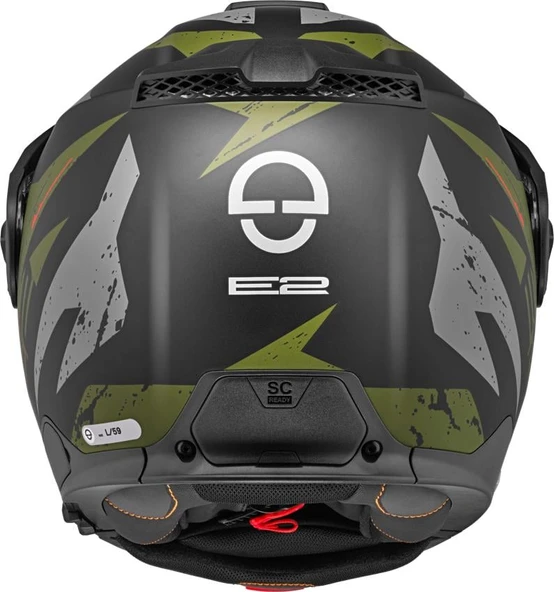 SCHUBERTH E2 EXPLORER GREEN ÇENE AÇILIR SİPERLİKLİ MOTOSİKLET KASKI - Resim 2