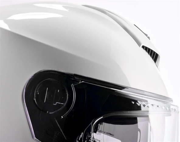 SCHUBERTH S3 GLOSSY WHITE  KAPALI MOTOSİKLET KASKI - Resim 5