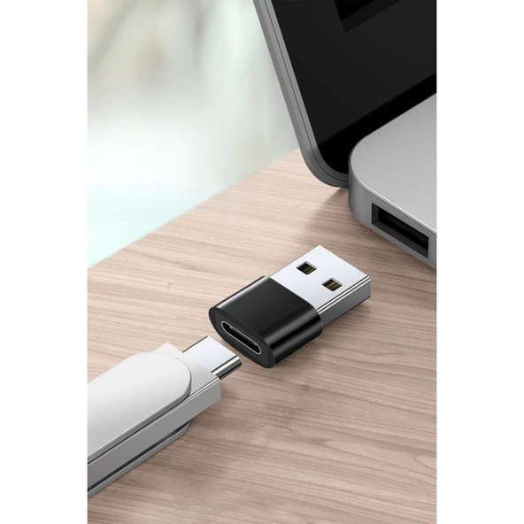 BUFFER® USB'den TYPE-C 'ye Dönüştürücü Adaptör Veri Aktarımı Sağlayıcı Şarj Data Çevirici - 8