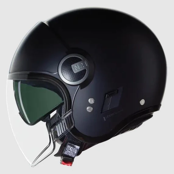 NOLAN N21 VISOR 06 CLASSICO 302 CAMLI YARIM KASK MAT SİYAH - Resim 3