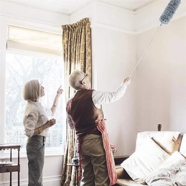 BUFFER® Teleskopik 3'lü Mop Toz Alma Püskülü Çok Fonksiyonlu Temizlik Seti - 5