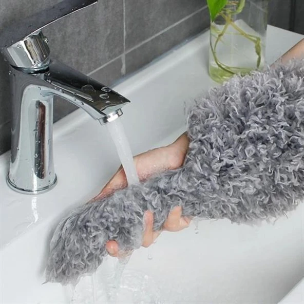 BUFFER® Teleskopik 3'lü Mop Toz Alma Püskülü Çok Fonksiyonlu Temizlik Seti - 2