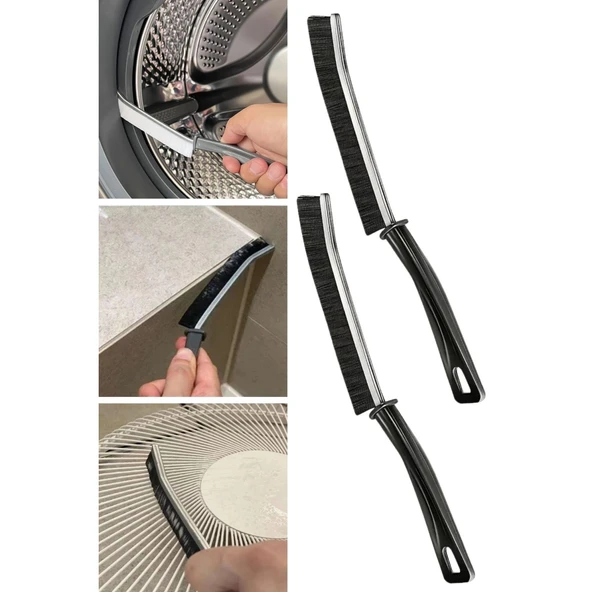 BUFFER® 2li Çok Amaçlı Multi Ince Temizlik Fırçası Derz Arası Banyo Mutfak Lavabo Detay Temizleme Fırçası - 6