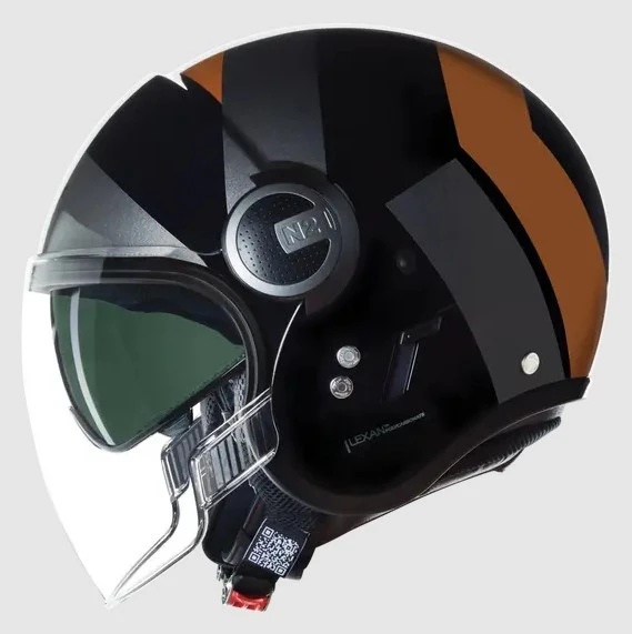 NOLAN N21 VISOR 06 TANGENTE 352 CAMLI YARIM KASK - Resim 2