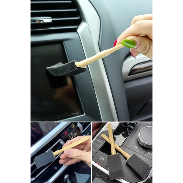 BUFFER® 5'li Araba Havalandırma Temizleme Fırçaları Klima Çıkışları,Toz Alma&Otomobil İçi Detaylı Mini Temizlik Aparatları - 7