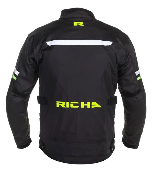 Richa Buster WP Motosiklet Ceket Siyah Fluo - Resim 2