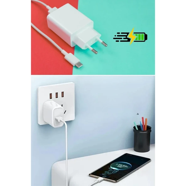 BUFFER® 120W USB Hızlı Type C Uçlu Kablolu Şarj Aleti - 7