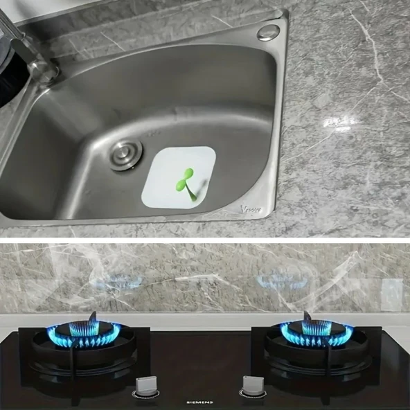 BUFFER® Mermer Desenli Sticker Folyo Atina Grisi 60CM*5MT - 4