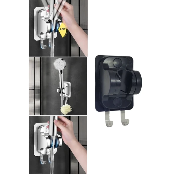 BUFFER® Kendiliğinden Güçlü Yapışkanlı Askılı Duş Başlık Tutucu - 6