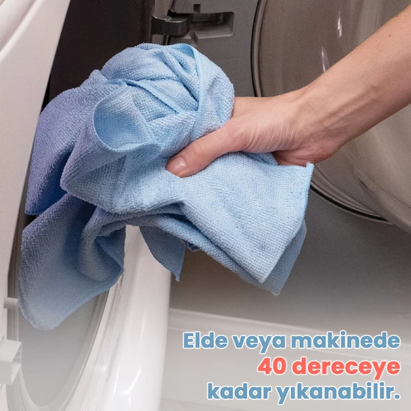 Mulpex Mikrofiber Temizlik Bezi 10 Adet - 40x40 cm, 375 GSM, Parlak Dokulu, 60 gr ±2, Yüksek Emici, İz Bırakmaz - Resim 4