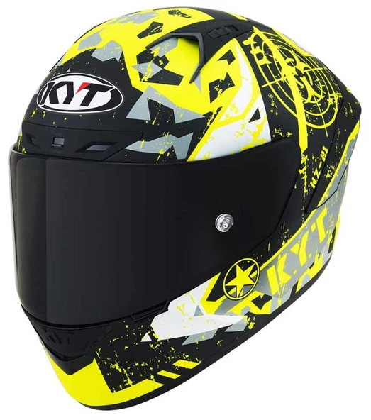 KYT NZ RACE KASK BLAZING MATT YELLOW ürün görseli
