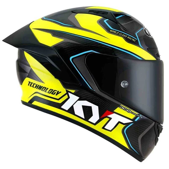 KYT NZ RACE KASK CARBON COMPETITION YELLOW - Resim 4