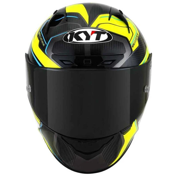 KYT NZ RACE KASK CARBON COMPETITION YELLOW - Resim 3