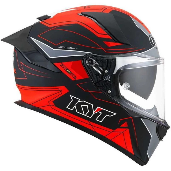 KYT R2R KASK LED MATT SİYAH KIRMIZI - Resim 4