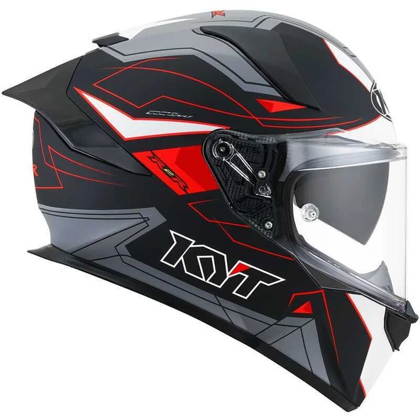 KYT R2R KASK LED MATT SİYAH GRİ - Resim 8