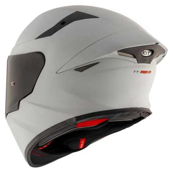 KYT TT-REVO KASK PLAIN MATT GREY - Resim 3