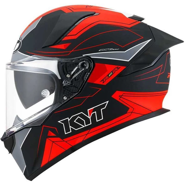 KYT R2R KASK LED MATT SİYAH KIRMIZI - Resim 5