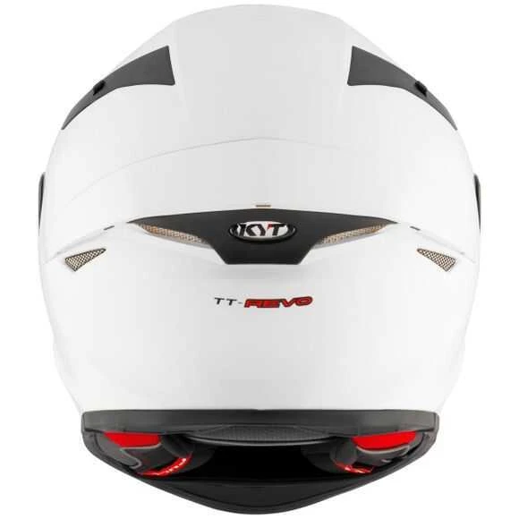 KYT TT-REVO KASK PLAIN WHITE - Resim 3