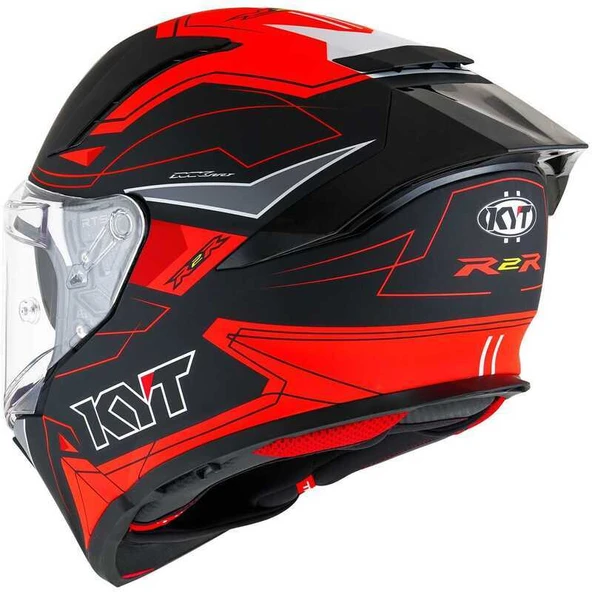 KYT R2R KASK LED MATT SİYAH KIRMIZI - Resim 8