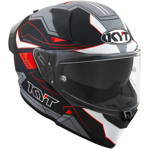KYT R2R KASK LED MATT SİYAH GRİ - Resim 2