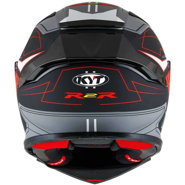 KYT R2R KASK LED MATT SİYAH GRİ - Resim 4