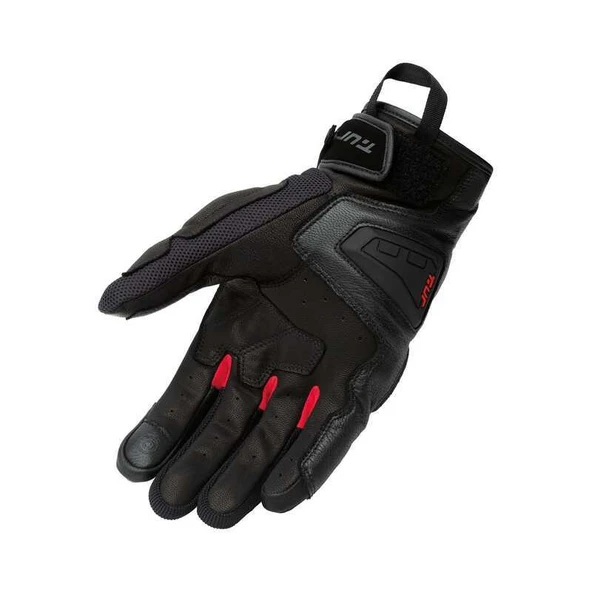 T.UR G-FOUR ELDİVEN SİYAH KIRMIZI - Resim 3