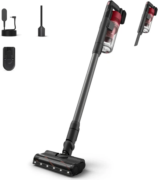 Philips 6000 Serisi Kablosuz Dikey Süpürge, PowerCyclone 11, 64 Dakika Kullanım Süresi, Zemin Tipini Algılayan Akıllı Başlık, Aksesurlar ile Derinlemesine Temizlik, 5 Yıl Garanti (XC6552/01) ürün görseli