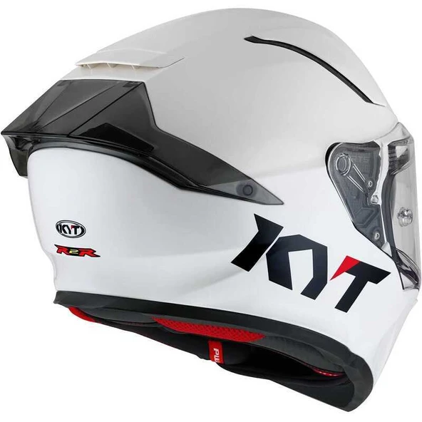 KYT R2R KASK PLAIN WHITE - Resim 5