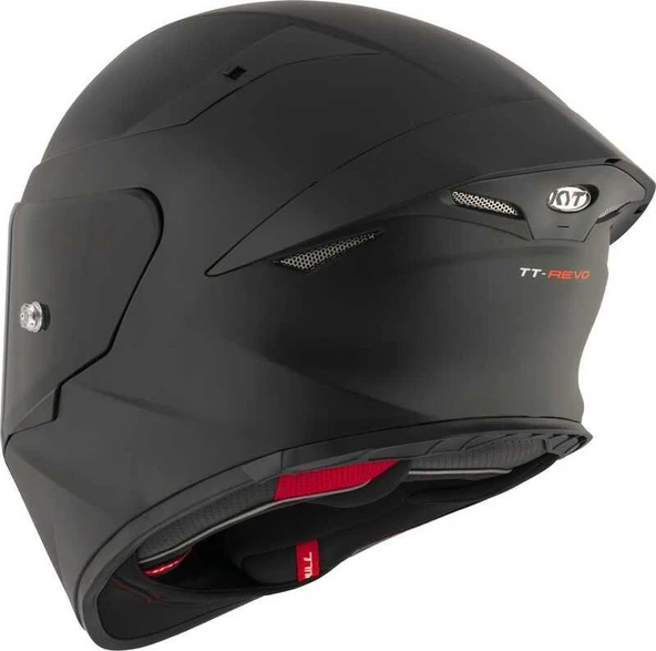 KYT TT-REVO KASK PLAIN MATT BLACK - Resim 7