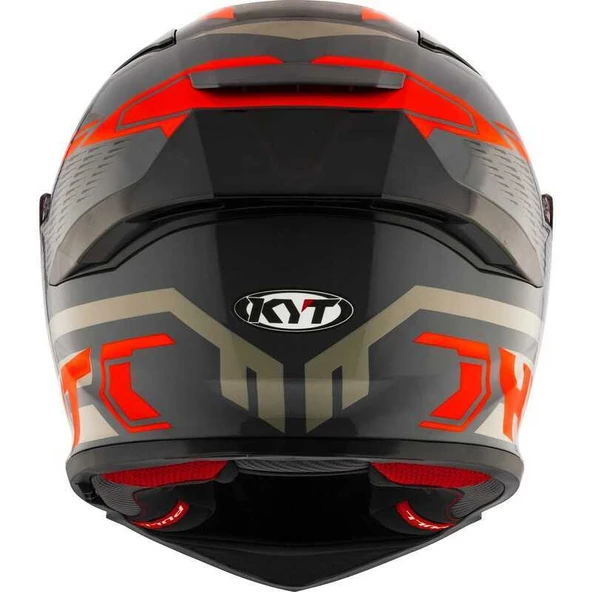 KYT R2R KASK OCTANE RED - Resim 8