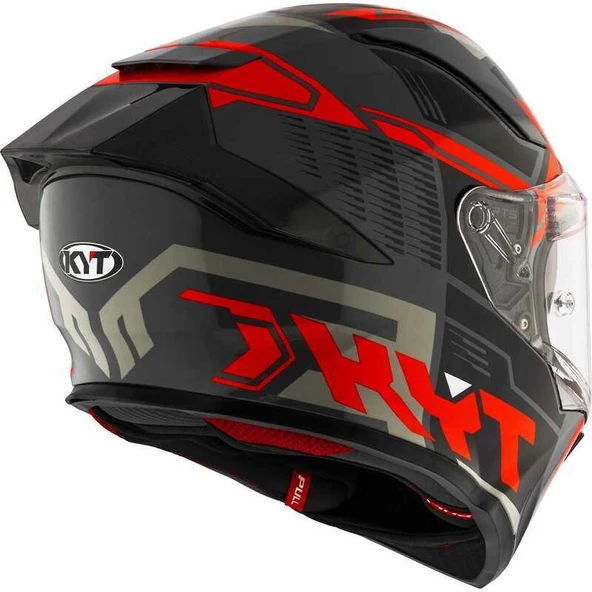 KYT R2R KASK OCTANE RED - Resim 7