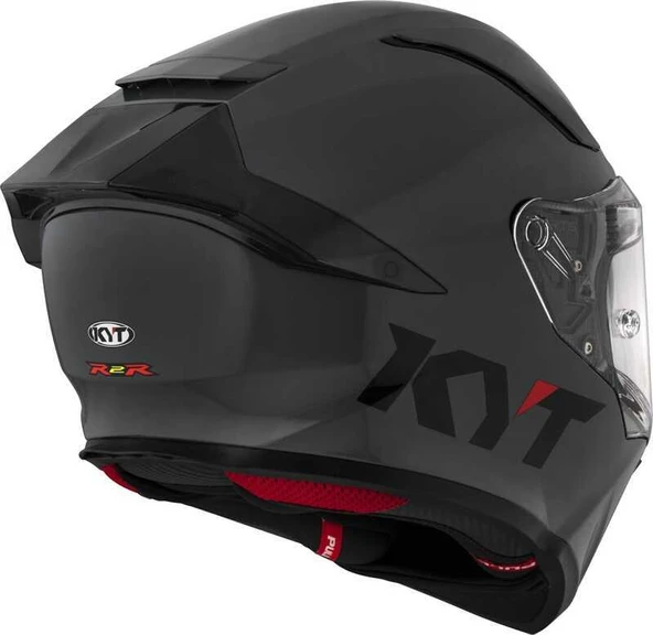 KYT R2R KASK PLAIN GRL GREY - Resim 5