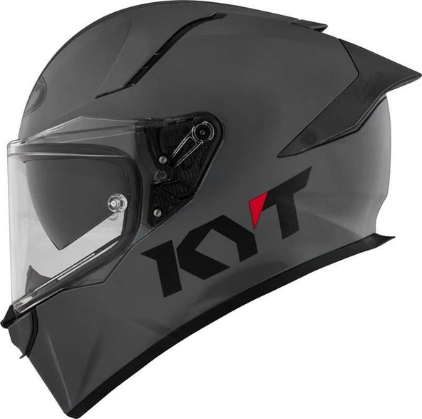 KYT R2R KASK PLAIN GRL GREY - Resim 6