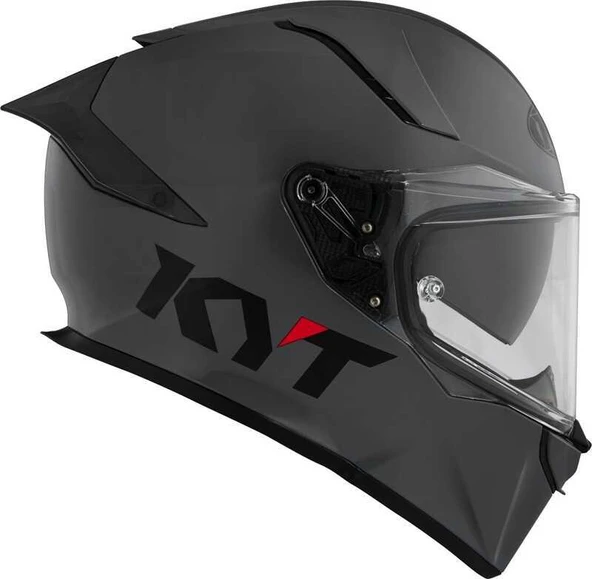 KYT R2R KASK PLAIN GRL GREY - Resim 7