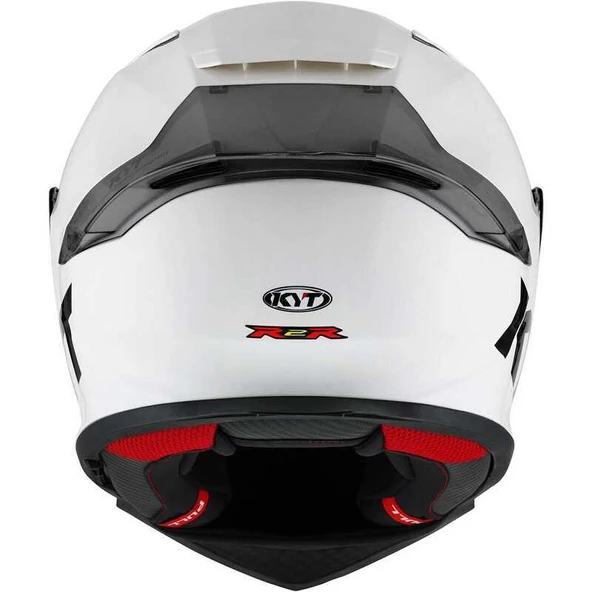 KYT R2R KASK PLAIN WHITE - Resim 4
