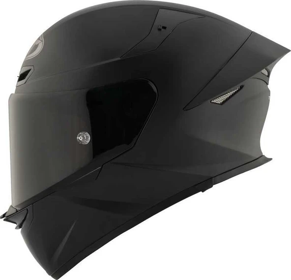 KYT TT-REVO KASK PLAIN MATT BLACK - Resim 4