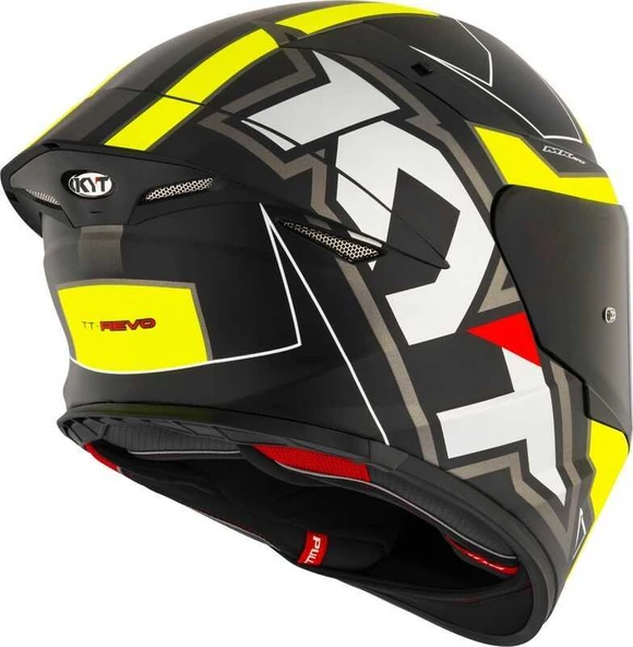 KYT TT-REVO KASK ELECTRON MATT SİYAH SARI - Resim 4