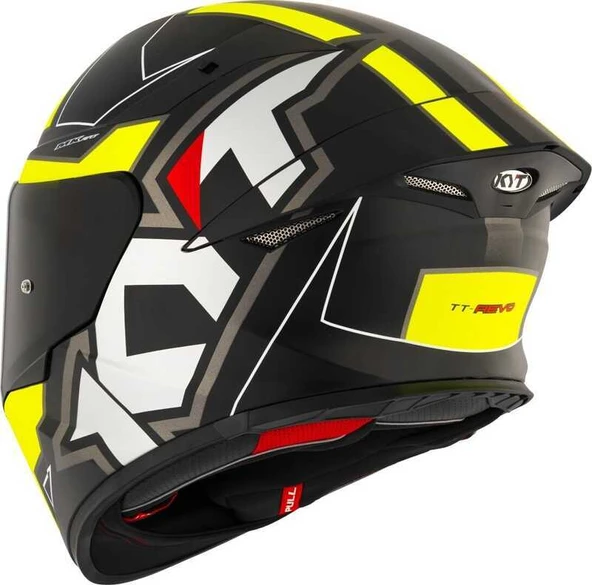 KYT TT-REVO KASK ELECTRON MATT SİYAH SARI - Resim 6