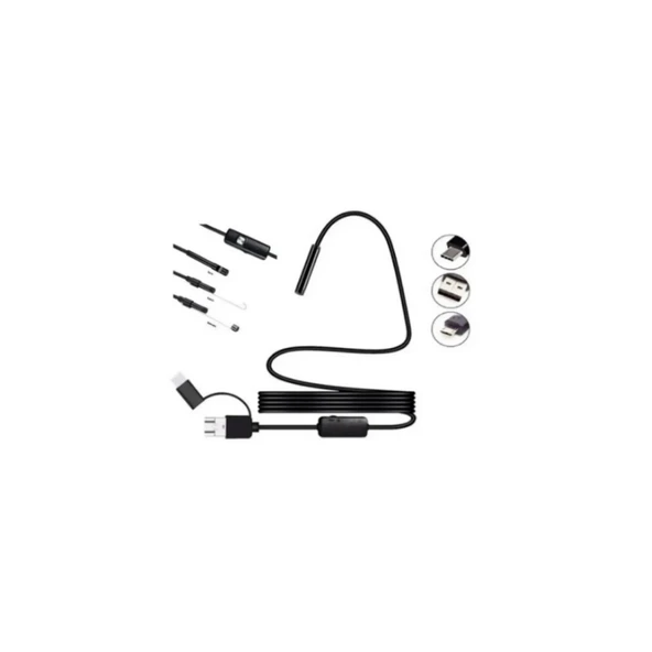 Endoskop Yılan Video Kamera Led’li 10 Metre 7 Mm Sert Kablo - 4