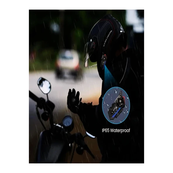 Bt57 Motosiklet Kask Kulaklık Intercom Işıklı Motorsiklet Interkom - 3