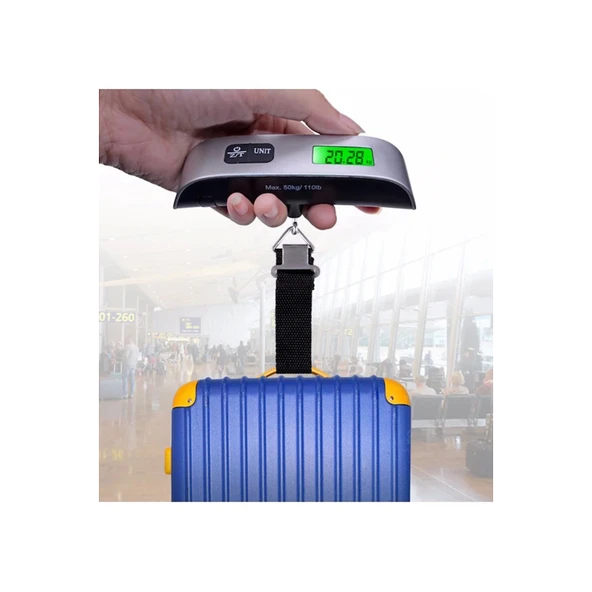 Dijital Işıklı Elektronik Askılı El Bagaj Tartısı Bavul Kantarı Seyahat Çantası 50kg - 2