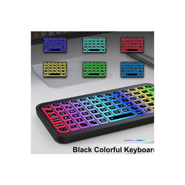 Mini Klavye Smarttv Işıklı Bluetooth Kablosuz Televizyon Ps3 Dizüstü Tabletler Ve Telefonlar İçin - 2