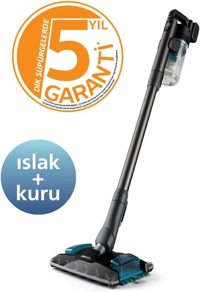 Phılıps 8000 Serisi Aqua Plus Kablosuz Dik Süpürge, 25,2 V, 80 dk'ya kadar Çalışma Süresi, PrecisionPower Başlık, Aqua Plus Başlık, 5 Yıl Garanti (XC8053/01) - Resim 2
