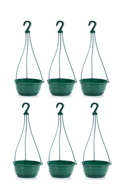 Omnipazar SO-SM03 Safir Makrome Askılı Balkon Saksı 6 lt Yeşil 6 Adet ürün görseli