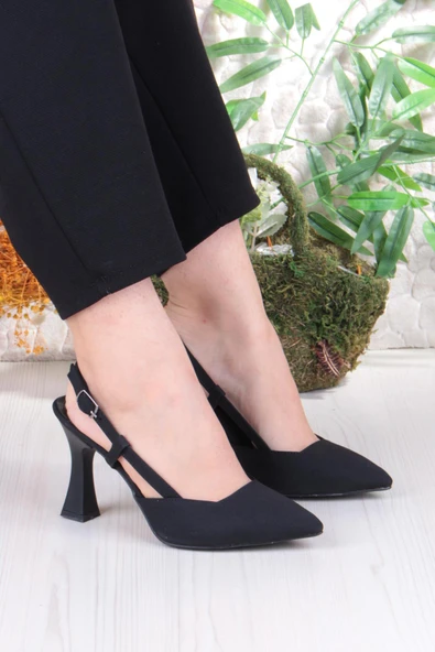 Fort 018-505 Fls Saten Önü Kapalı Arkası Açık Topuklu Kadın Ayakkabı ürün görseli