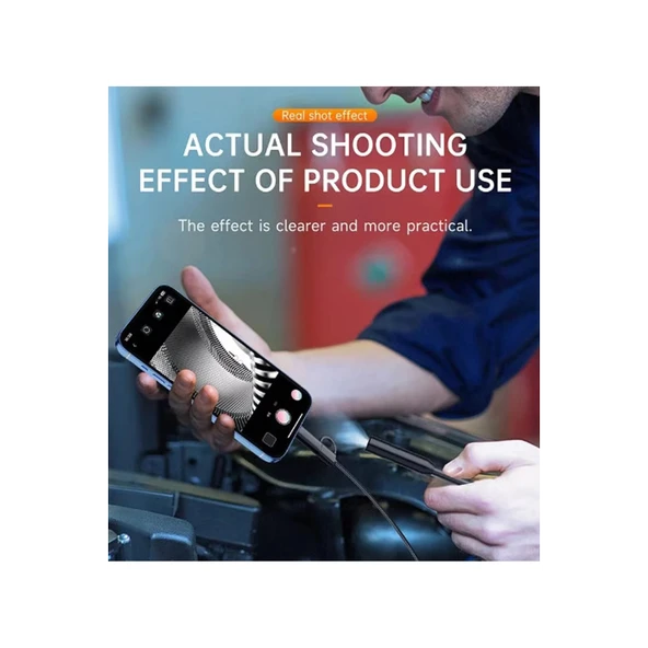 Endoskop Yılan Video Kamera Ios Ve Android Uyumlu Led’li 10 Metre 8 Mm Sert Kablo 2mp - 5