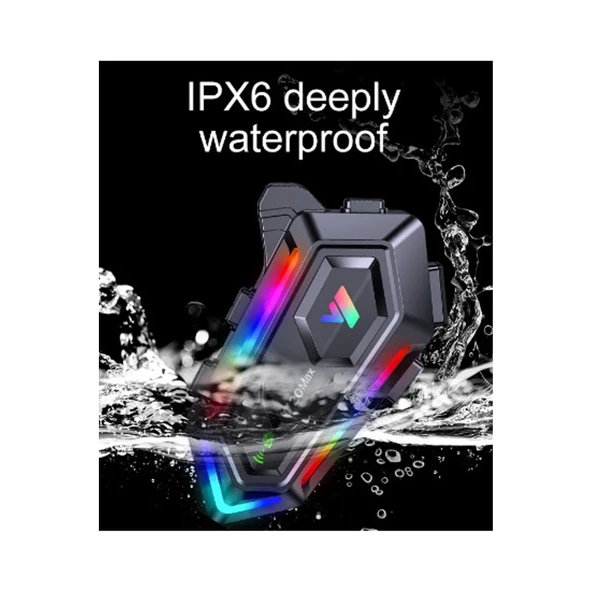 Y20 Max Motosiklet Bluetooth 5.3 Kask Intercom 2 Kişi 300 Metre Eşleşme Özellikli - 4