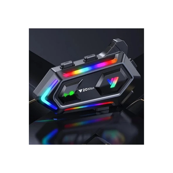 Y20 Max Motosiklet Bluetooth 5.3 Kask Intercom 2 Kişi 300 Metre Eşleşme Özellikli