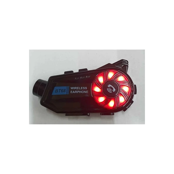 Bt68 Motosiklet Kask Bluetooth Kulaklık 1080p Kamera Ses Kontrolü Video Kayıt Özellikli İntercom - 5